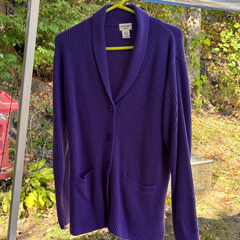 Liz Baker Deep Purple Women's Cardigan